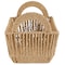 Simplify Vertical Weave Small Shelf Storage Basket with Round Handles 30127 - alternate 5